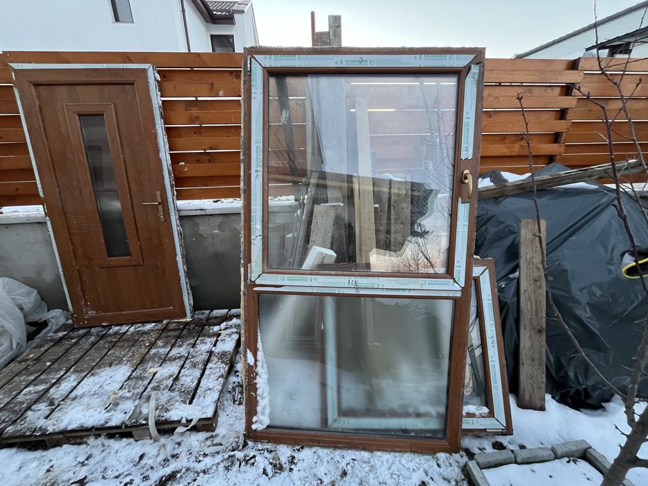 Geamuri termopane Salamander, 76 mm, culoare stejar auriu