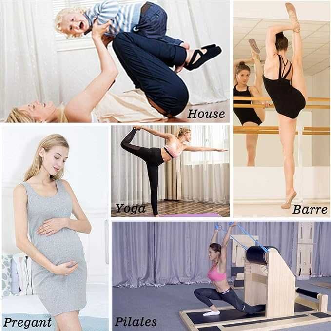 Неплъзгащи чорапи за пилатес, йога, фитнес, балет, танци - дишащи