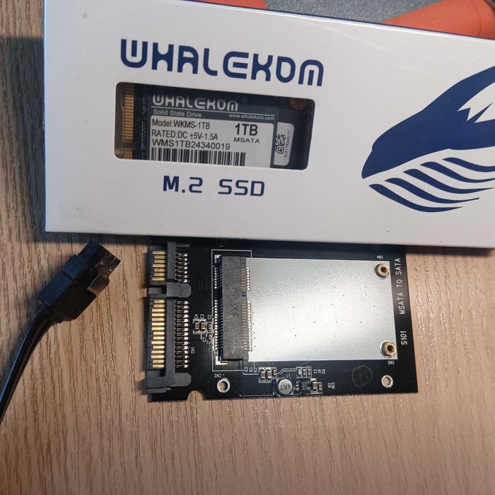 SSD mSATA 1024 Гб + переходник на SATA можно вставить как обычный SSD