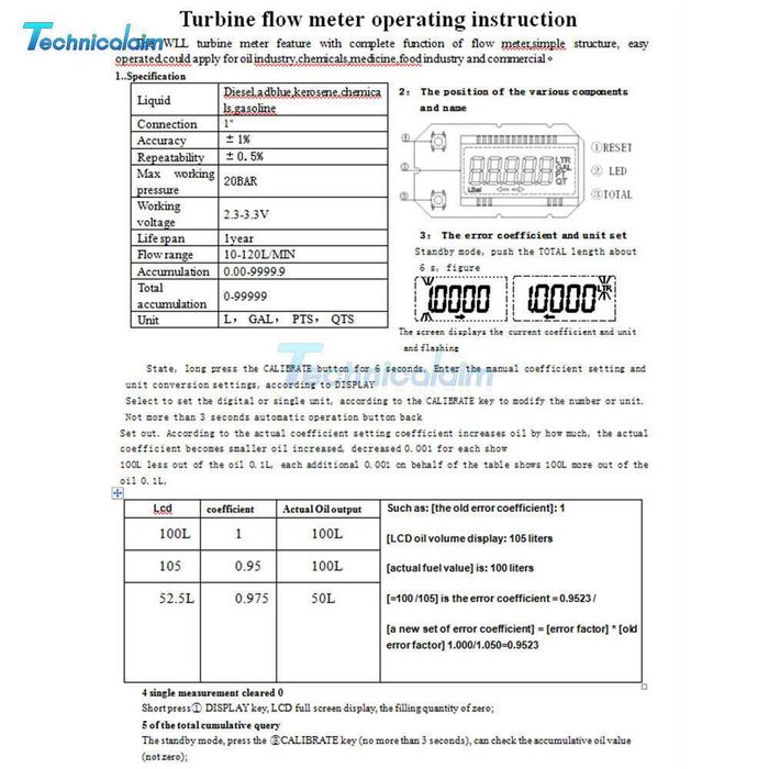 Contor digital pompa motorina cotor GPL
