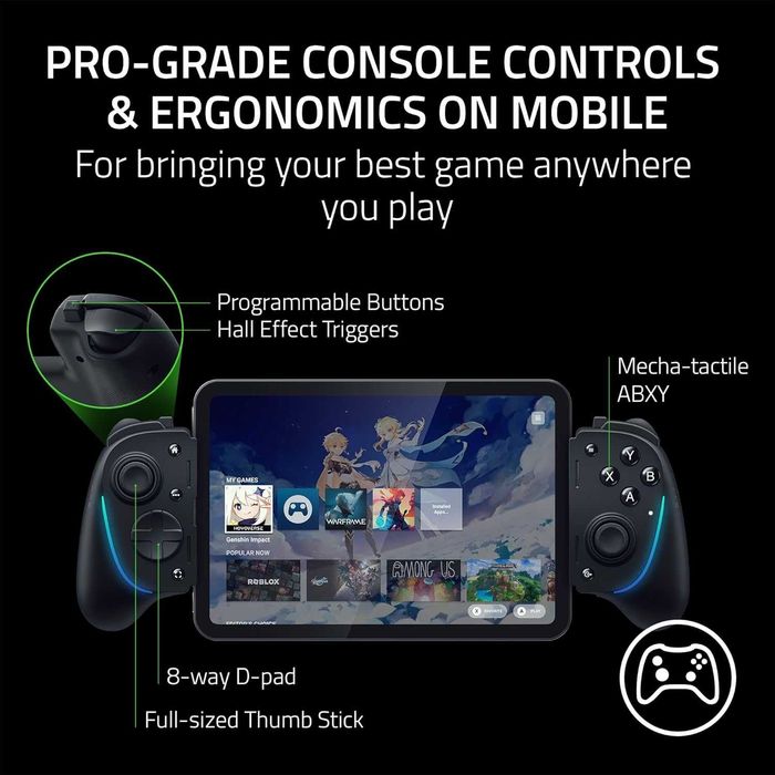 Controler de jocuri Razer Kishi Ultra, Negru, dimensiune compactă,sigilat