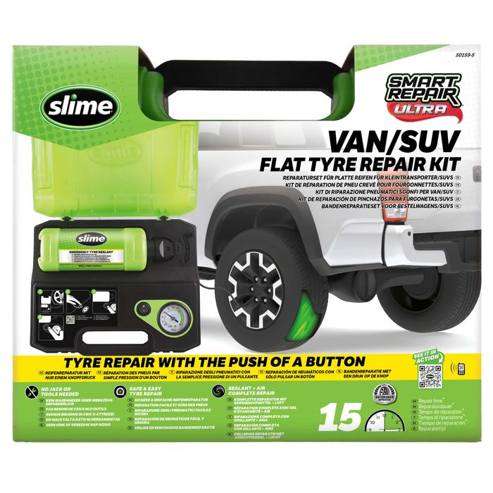 Slime Комплект за ремонт на спукани гуми за ван/SUV Smart Repair Ultra
