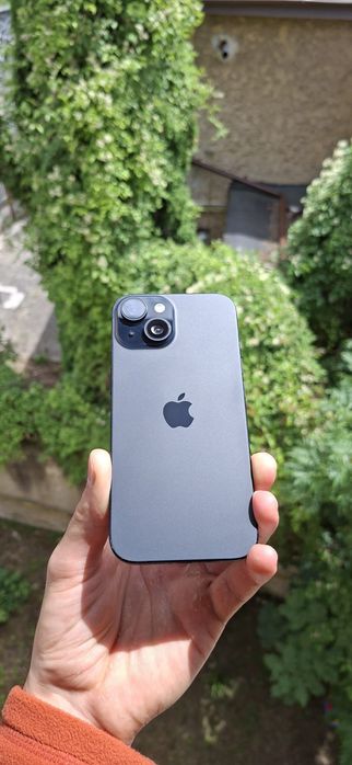 iPhone 15 Black 128GB - Spate & Baterie Noua + Husa & Folie