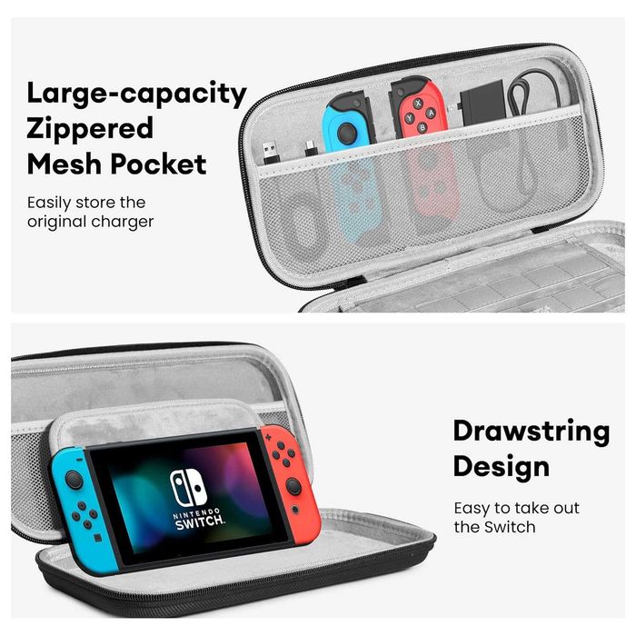 Твърд калъф за Nintendo Switch 2 с място за 12 игри и аксесоари
