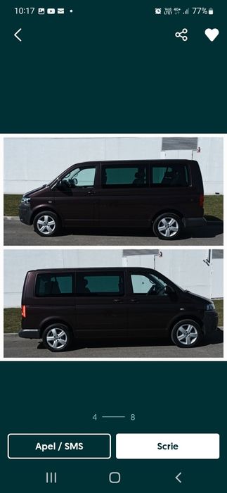 Vând T 5 Transporter caravelle duba