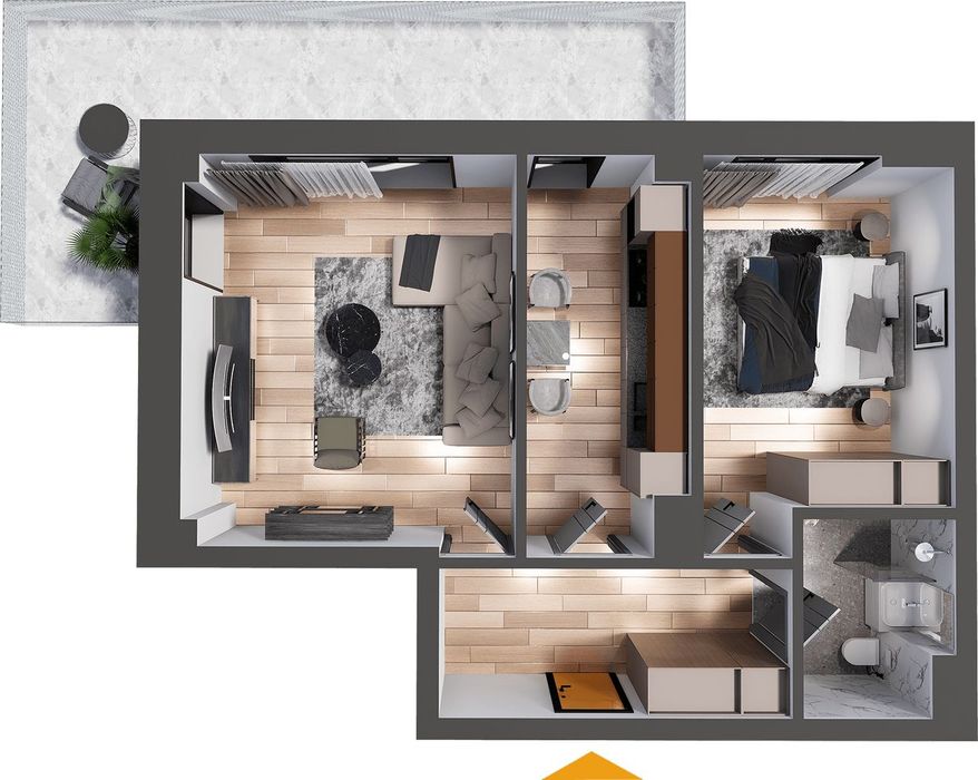 Dezvoltator – Apartament 2 cameretip 2D–B Home Residence fără comision
