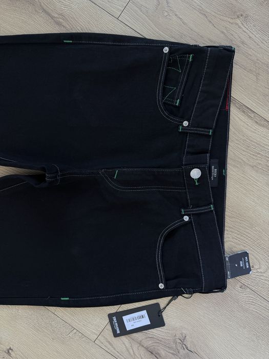 Blugi TRUE RELIGION Ricky Relaxed Straight Negru Barbati | Marime 34 x 34 (Talie 90 cm)