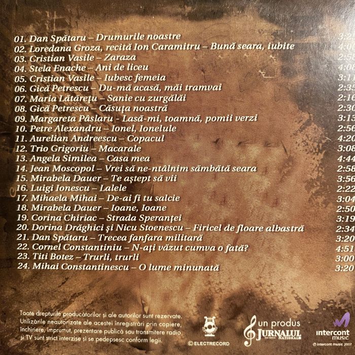 Colectie 7 CD-uri cu compilații de muzică românească