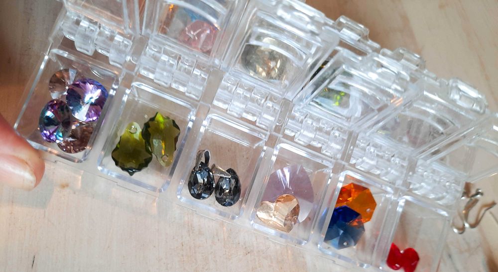 Lot handmade Swarovski Preciosa cercei argint Toho si semipretioase