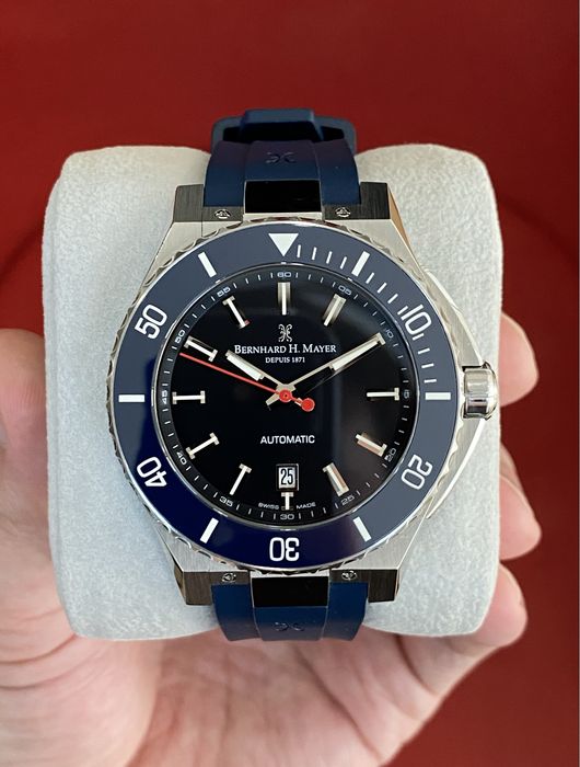 Мужские часы Bernhard H. Mayer 44 мм POWERMASTER FIRST WATCH-BLUE