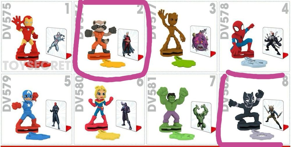 Киндер игрушки из разных серий