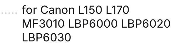 Canon L150 L170 MF3010 LBP6000 LBP6020 LBP6030