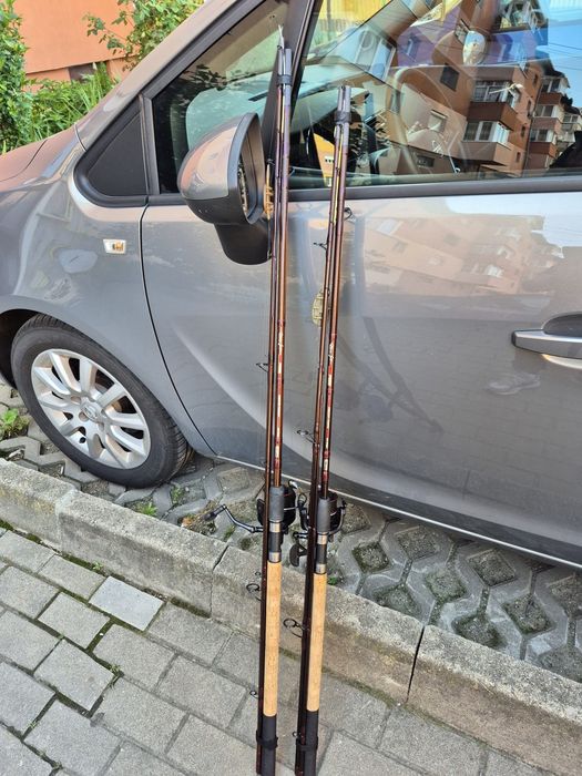 Set 2x bețe pescuit Profi Dome Gabor cu mulinete și husă.