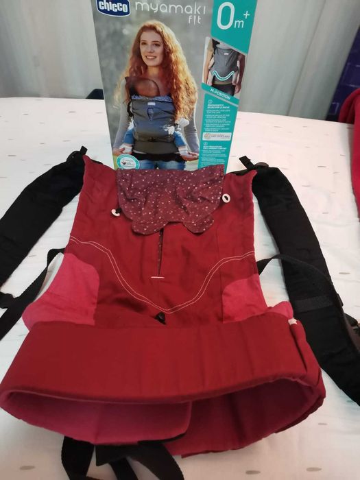 Marsupiu ergonomic Chicco Myamaki Fit, Burgundy Powder Visiniu 0 luni