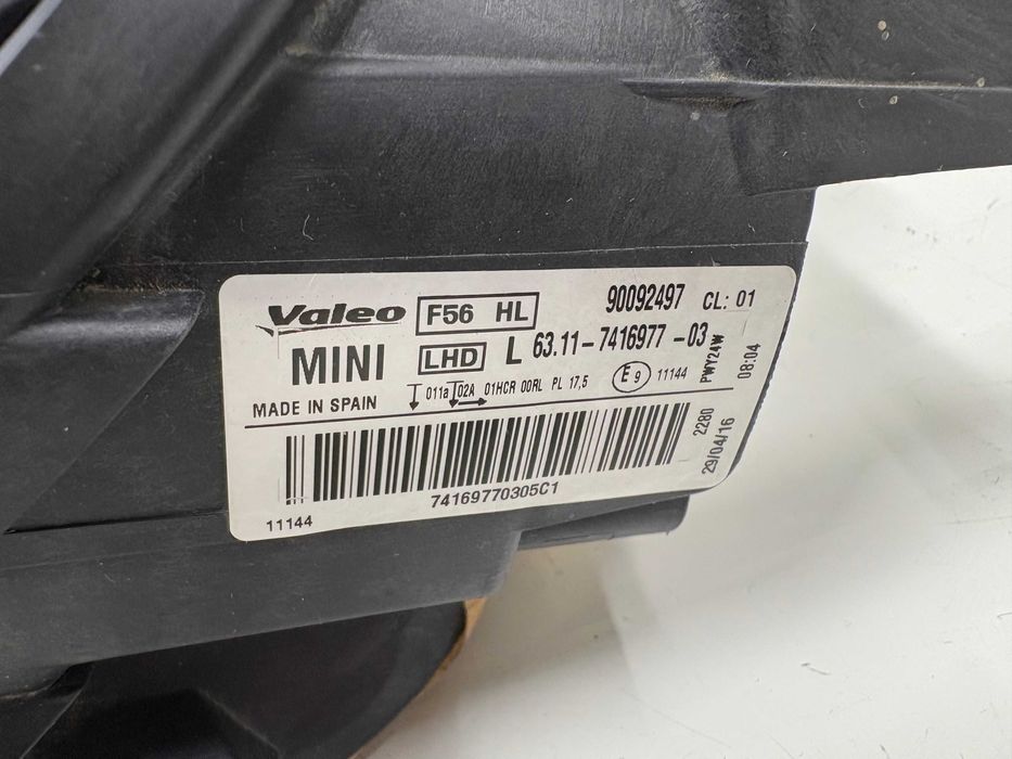 Ляв фар ЛЕД Мини Купър Ф54 Ф55 Ф56 Ф57 с бял мигач