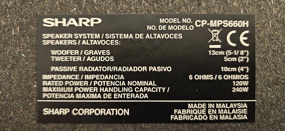 SHARP -Уредба  Mp3 CD Cassette Tuner