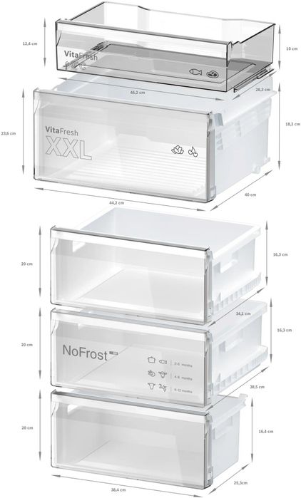 Нов инверторен хладилник  с фризер Bosch Series 4 203 x 60 см NoFrost KGN392LCF
