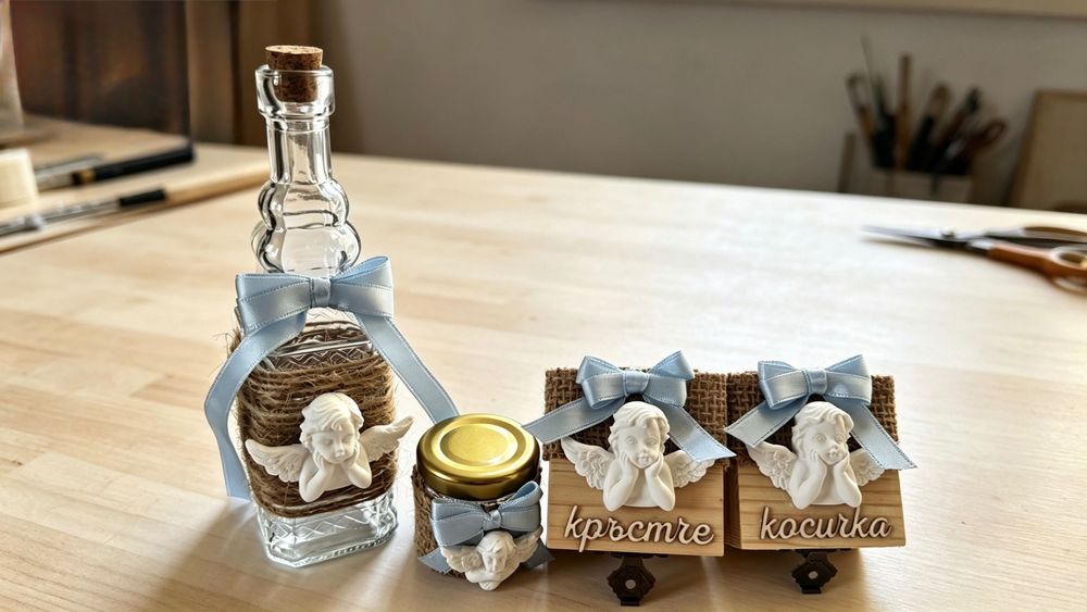 Комплекти за кръщене - ръчно изработени/handmade