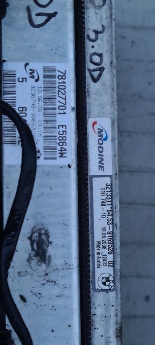Radiator apa, clima, intercooler, termocupla Bmw,E90, mot 3.0 D,M 57