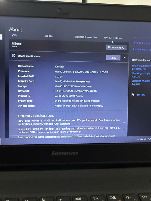 Vand laptop Lenovo ThinkPad E31