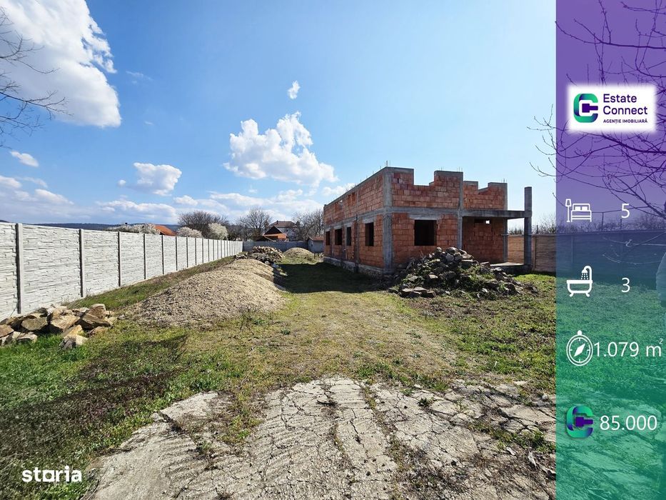 Casă cu etaj, teren generos 1.079 mp - Ghioroc