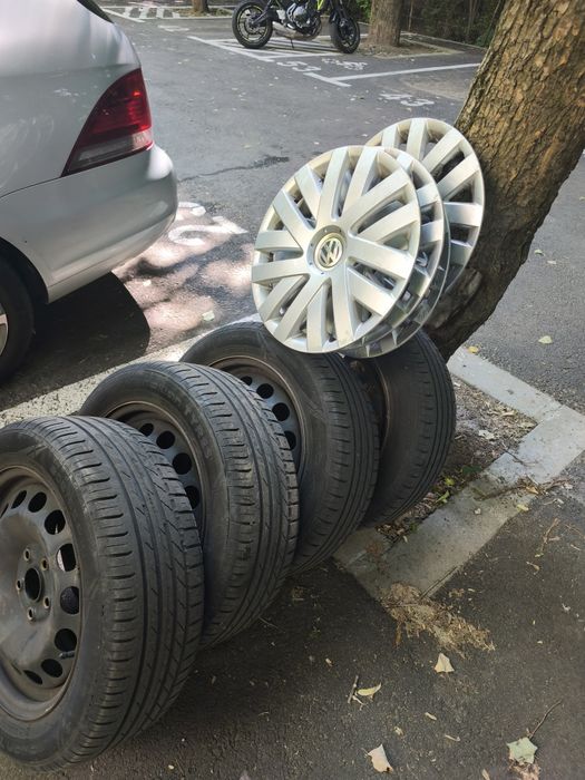 Vând jante tabla VW+anvelope 205/55R16