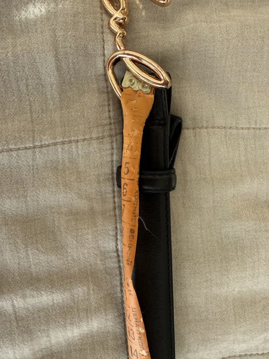 Колан от естествена кожа Karl Lagerfeld с лого 80см