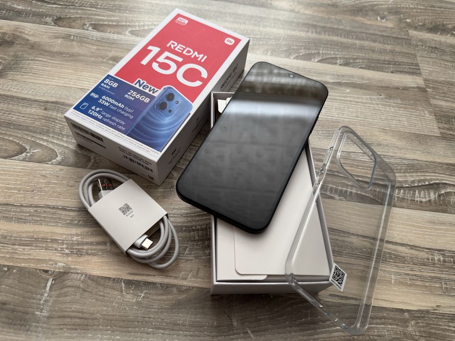 Xiaomi Redmi 15C / Чисто Нов / 256 GB / 8 GB RAM / Dual Sim / Midnight Black