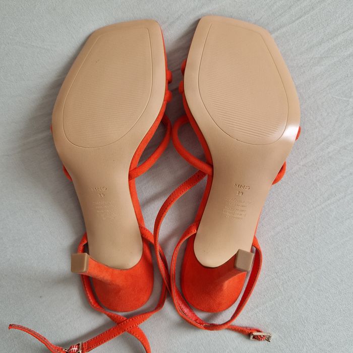 Sandale Mango portocaliu aprins, mas 39, dama, NOI