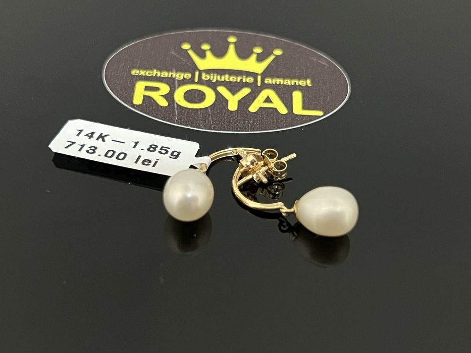 Bijuteria Royal CB : Cercei dama aur 14K  1,85 grame