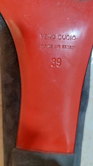 Pantofi Italia piele naturala gri petrol nr 39