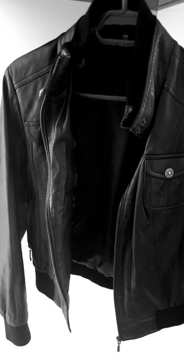 Geaca piele naturala ,copii 10/12 ani.Calitate plus