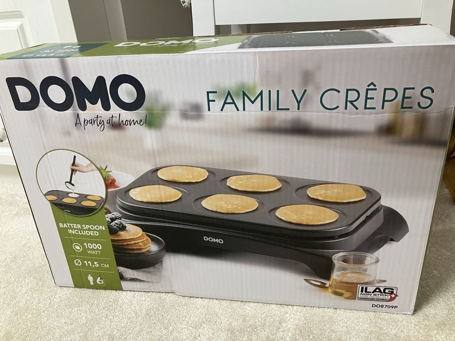 Aparat pentru clătite/pancakes DOMO Family Crêpes – 1000W, 6 porții