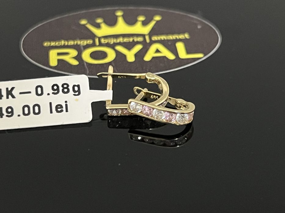 Bijuteria Royal CB : Cercei dama aur 14k 585  0,98 gr