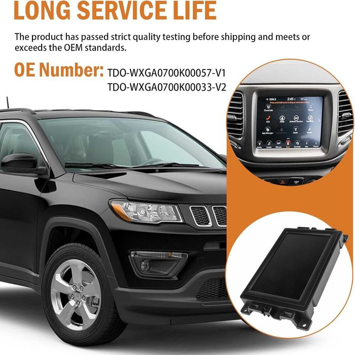 Display Touchscreen Navigatie 7 inch Jeep Compass 2017-2020 - Nou