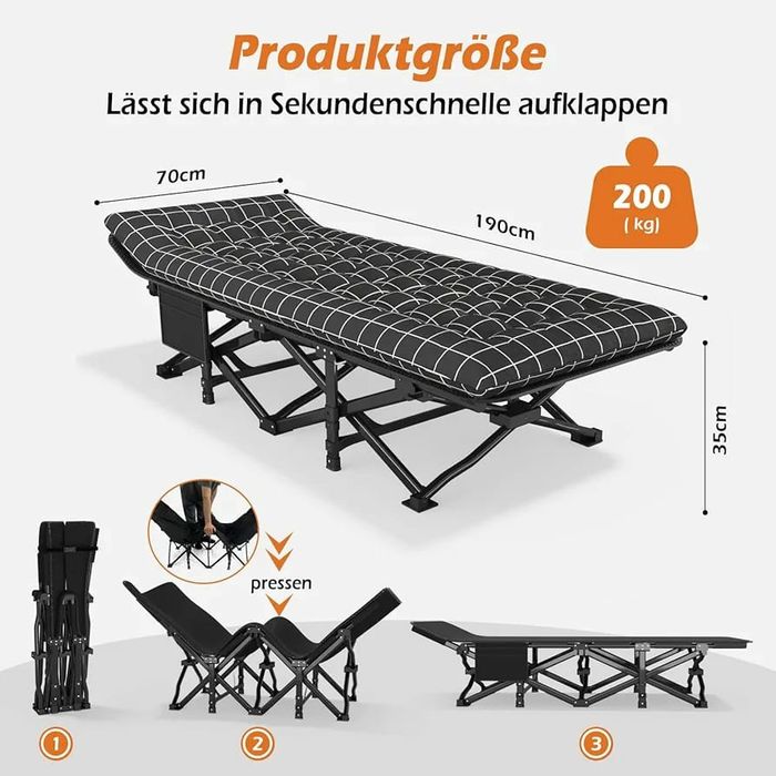 Pat/sezlong camping pliabil