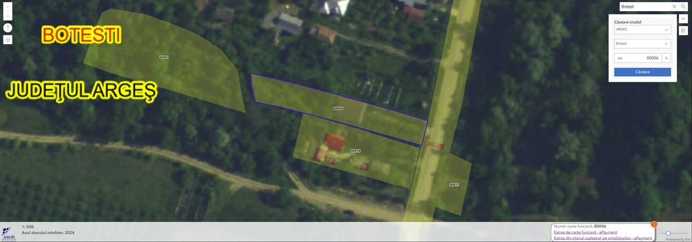 Casă la roșu + teren 1005mp livadă (proprietar) com. Boțești (jud. AG)