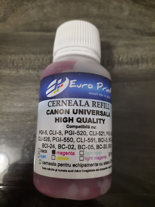 Cartuș nou + cerneală CANON + seringi