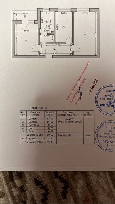 Vand apartament 2 camere.