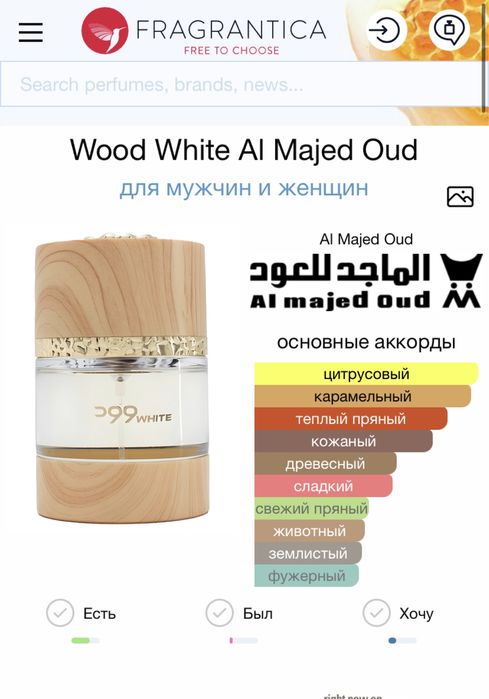 Топовый Аромат “Wood 99White”