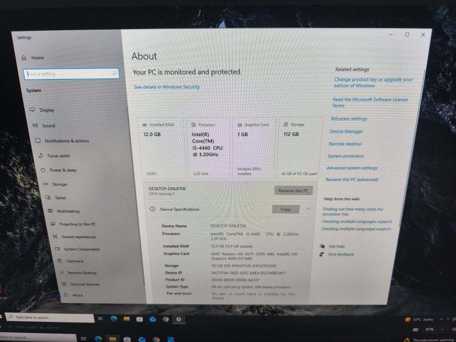 Unitate  Gaming  Pc Intel i5 4460