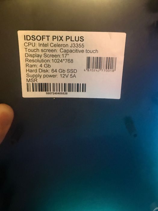 Сенсорный POS-моноблок IDSOFT PIX PLUS 17” для кассы