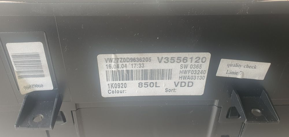 Ceasuri bord golf 5 jetta 1.9 tdi 2.0 tdi 1K0920 850 L