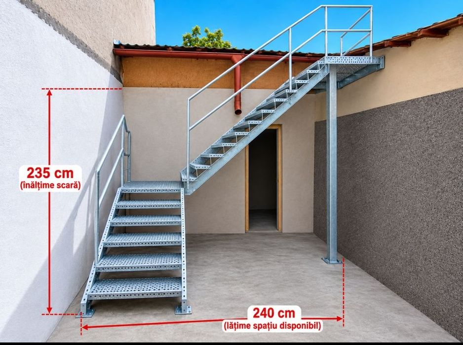 Scări metalice pentru interior și exterior