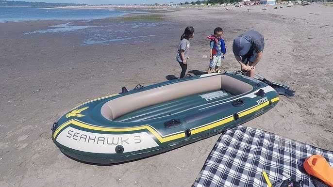 Barca gonflabila Intex Seahawk 3, pompa + vasle incluse, 2.95m x 1.37m