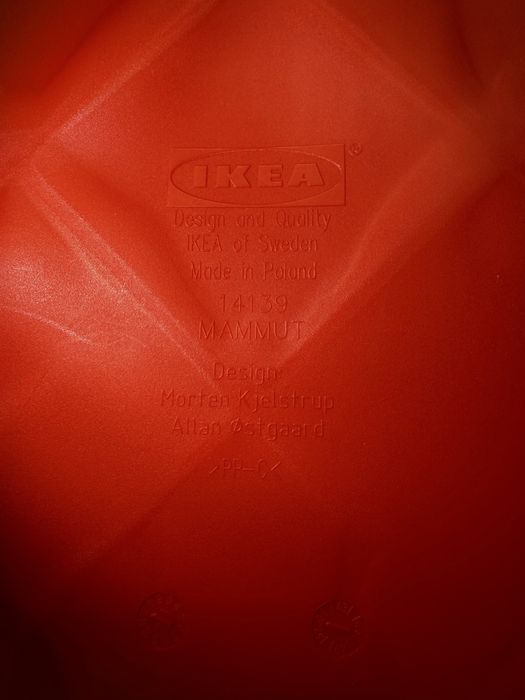 Ikea детские стол и стул (красные)