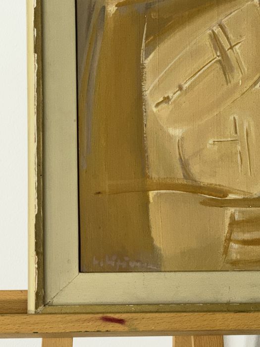 Scurtă Rugăciune, Tablou Original Semnat Liviu Lăzărescu, Ramă Lemn