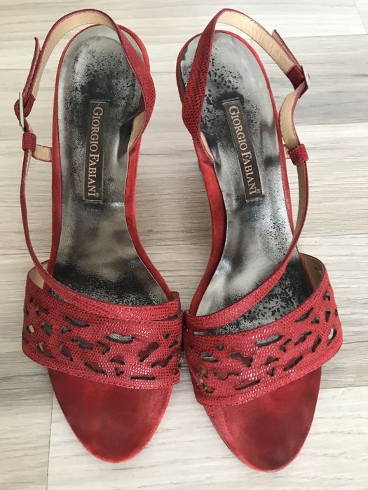 Sandale piele, 39, inaltime toc 8 cm