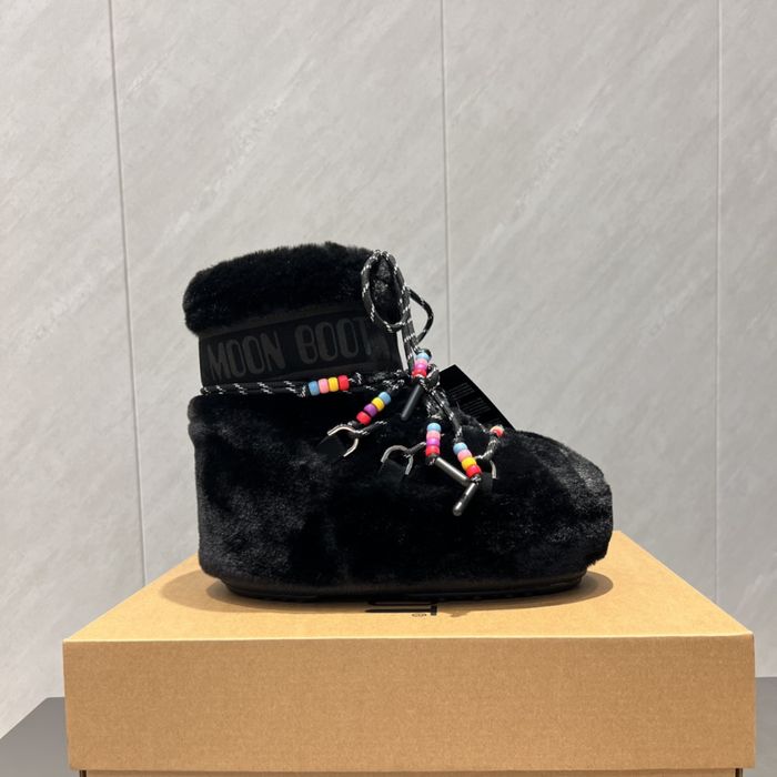 Moon Boot Icon Low Faux Fur Beads