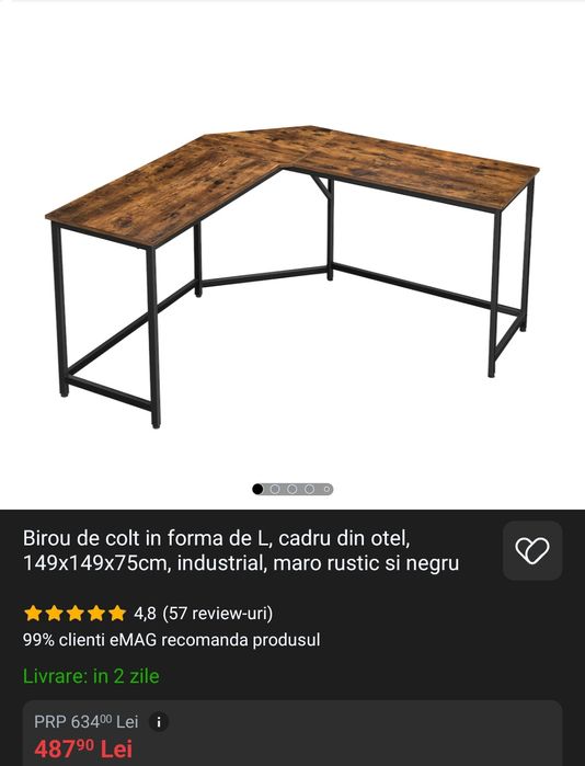 Birou de colt 149x149x75